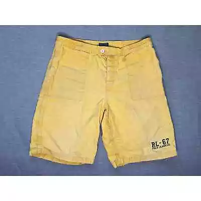 Vintage Polo Jeans Co. Ralph Lauren Yellow Boating Shorts Large • $24.99