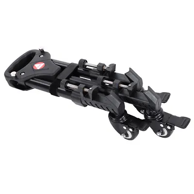  VX-600 Foldable Tripod Dolly 3 Wheels Stand Pulley Base Camera EOM • £59.19