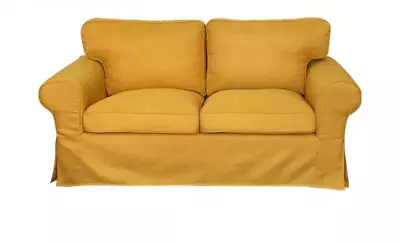 IKEA Ektorp 2-Seater Sofa Cover Set Dark Yellow Custom Made • £169