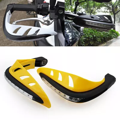 7/8'' Motorcycle Brush Hand Guards LED Turn Signal Light Handguard Protector • $31.99