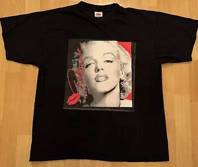 Marilyn Monroe Black USA Vintage 90s Tshirt Diva Beauty Model Celebrity Bold Vtg • $39.99