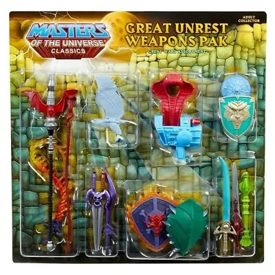 Masters Of The Universe Classics GREAT UNREST WEAPONS PAK Figure MOTU W8923 • $34.99