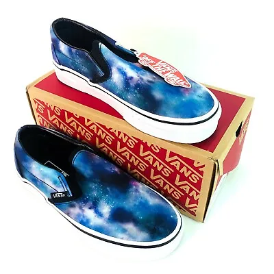 Vans Classic Galaxy Womens Youths Skate Slip Ons Trainers Shoes Size UK 3.5 • £38.99