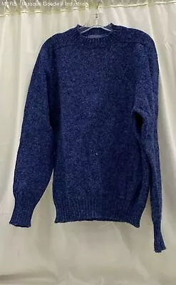 Pendleton Men Blue Long Sleeve Crewneck Shetland Wool Knit Sweater - Size L • $14.99