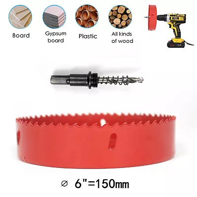 6 Inch Hole Saw Blade 150mm Bi Metal Speed Slot Drilling Cutter Woodworking Tool • $14.98