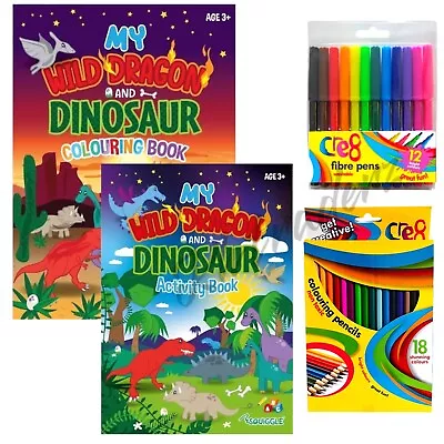 Dinosaur Colouring Activity Dragons Book Books Childrens Kids Girls Boys A4 • £2.99