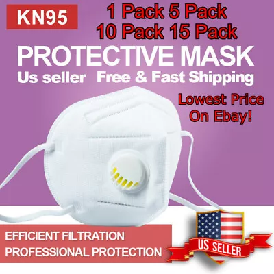 KN95 Face Mask(BFE 95%)Non-Medical Disposable Mask With Breathing Valve • $3.99