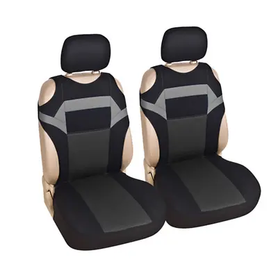 Black/Gray T-shirt Design Car Front Seat Covers For Interior Accessories 2pcs • £21.47