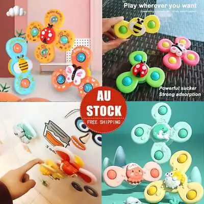 $6.83 • Buy Suction Cup Spinner Toys Baby Bath Spinning Top Toys Fidget Animal Windmill AU