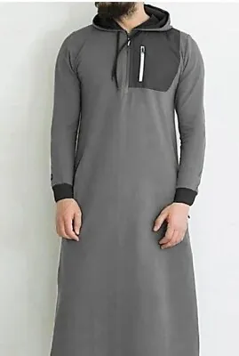 Muslim Arab Kaftan Men Islam Thobe Robe Thoub Jubba Dishdasha Robe • £20