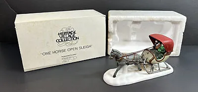 Dept 56 Heritage Village Accessories One Horse Open Sleigh IN BOX 5982-0 • $9.95