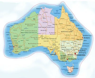 NEW Australia Map Decal Sticker Caravan RV Picnic Table - 46cm Wide  X 38cm High • $28.95