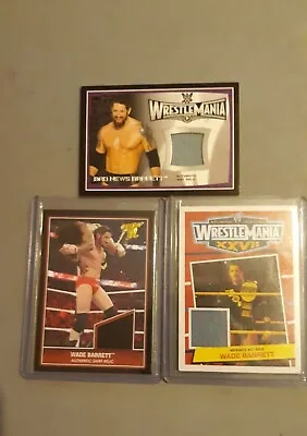 3 Wwe Wwf Wade Barrett Relics Mat  Shirt Event Used Smackdown  • $11.99