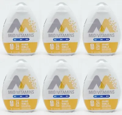 6 Mio Vitamins ORANGE VANILLA Liquid Water Enhancer Drink Mix Drops B3 B6 B12 • $35.99