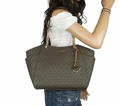 Michael Kors Jet Set Travel Large Shoulder Chain Tote Bag Handbag Purse • $119.80