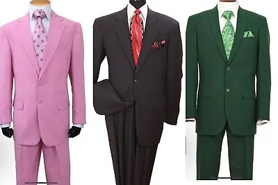 Men’s Formal Regular Fit Suit 2 Piece Two Button   Jacket & Pants 702P • $63.50
