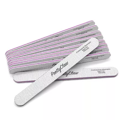 10pc Professional Nail Files Acrylic File Straight Zebra File 180/240 Grit • $8.75