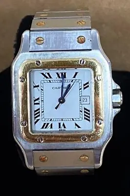 CARTIER SANTOS GALBEE 18K TWO-TONE 29mm AUTOMATIC WATCH. • $4000