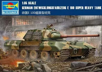 Trumpeter 1/35 00384 German Entwicklungsfahrzeug E100 Super Heavy Tank Model Kit • $55.42