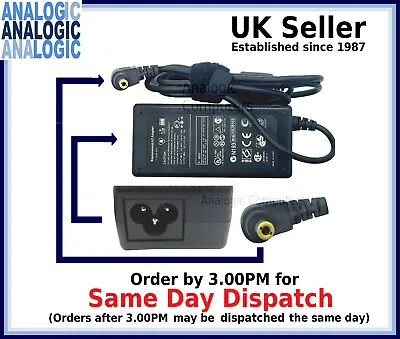 £9.95 • Buy New AC Adapter For ACER TRAVELMATE TM620 19V 3.16A Charger Power Supply