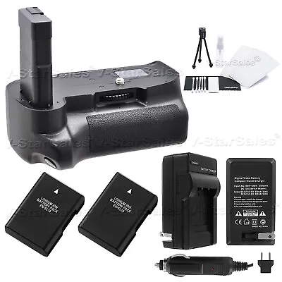 Battery Grip For Nikon D3200 D3300 + 2x EN-EL14a Battery + AC/DC Charger Kit • $56.95