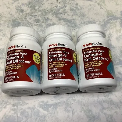 $19.99 • Buy Antarctic Pure Omega-3 Krill Oil 500mg 135 Softgels Total Exp 07/23 - No Box