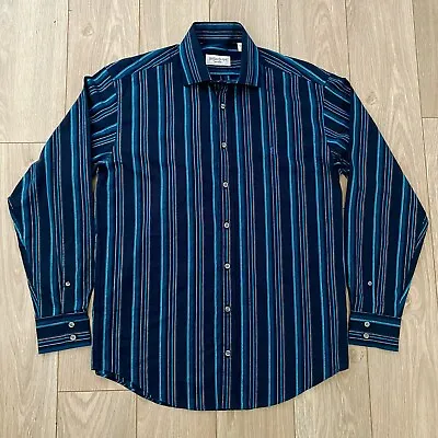 YSL Shirt Size Medium Striped Long Sleeve Glitter Detail Yves Saint Lauren VGC • £24.95