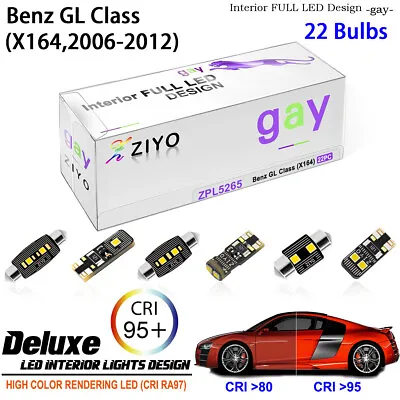 22pcs LED Interior Light Upgrade For Benz GL Class X164 White Light Bulbs Kit • $28.56