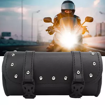 PU Leather Fork Bags Motorcycle Roll Bag Black Easy Access Durable Anti Scratch • $19.30