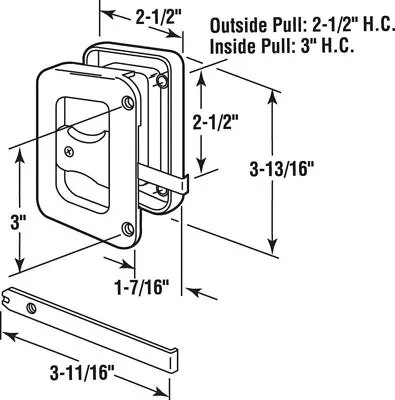 Prime-Line Plastic Outdoor Sliding Screen Door Latch/Pull • $8.55