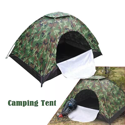 Pop Up Camping Tent Portable Shelter For 3-4 Persons Hiking Folding Dome Tent • $26.99