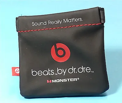 Beats Black Pouch Pocket Carrying Soft Case For Monster Beats  In-Ear Earphones • $9.45