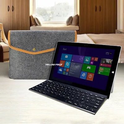 Leather Felt Sleeve Laptop Case Cover Macbook Pro Air Microsoft Surface Pro 3/4 • $11.38