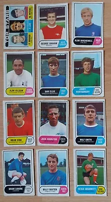 A&BC GUM FOOTBALL CARDS FOOTBALLERS GREEN BACK 1969 2ND SERIES X 12 • £1.99
