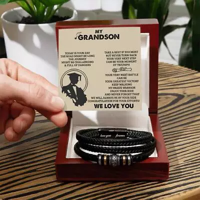 To My Grandson From Grandma Boys Jewelry Gifts For Son Love You Forever Bracelet • $45.10