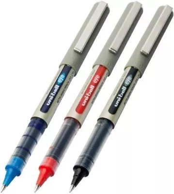 Uni-Ball Eye Fine Pen Rollerball Fine 0.7mm Tip Black Blue And Red Ink • £4.45