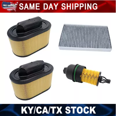 For Maserati Ghibli Levante Quattroporte 3.0L Air Filte Oil Filter Set W/ Cap • $45.99