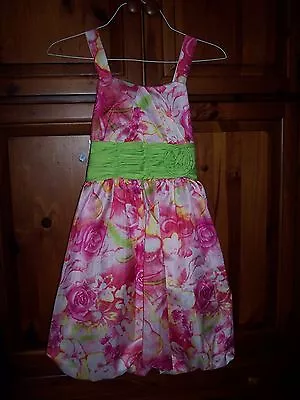 Bonnie Jean Girls Floral Shantung Bubble Dress Size 16 • $9.99