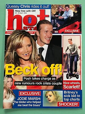 HOT STARS Mag 24-April-2004 REBECCA LOOS Beckhams Nikki Sanderson Lucy Speed UK • £14.99