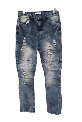 GS 115 Moto Jeans Mens Size 30x30 Distressed Streetwear Biker Premium Paint  • $19.80