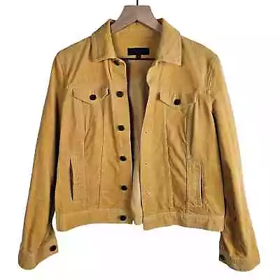 Talbots Corduroy Trucker Jacket MP Mustard Yellow Coat • $24.95