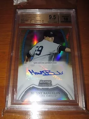 MANNY BANUELOS 2011 Bowman Sterling GOLD Refractor Autograph #16/50 BGS 9.5 AUTO • $79.99