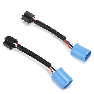 2pcs 9007 Male To H4 9003 Female Wire Harness Connector Adapter For  H2 He • $9.70