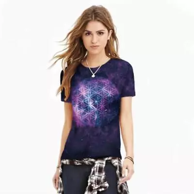 Kaleidoscope Ball T-shirt Digital Printing Men's Casual Versatile Sports Quick-d • $26.88