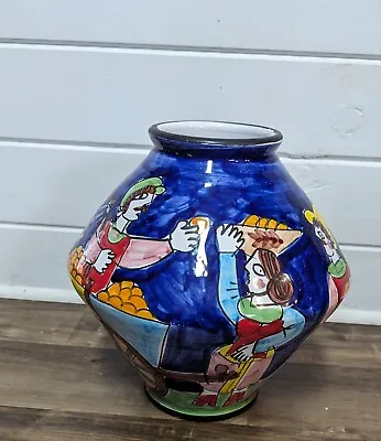 Vintage Mid Century La Musa Italian Pottery Vase Large Ceramic  • $45