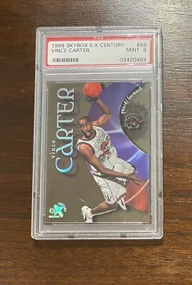 1998 Skybox E-X Century Vince Carter PSA 9 #89  RC HOF 2024 Toronto Raptors • $55