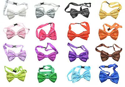 New Style Tuxedo Classic Bow Tie Sequin Neckwear Adjustable 16 Colors • $9.99