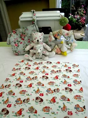 BN Sooo Cute Cath Kidston Cotton Duck Fabric Remnant In Pets Party Guinea Pigs • £4.20