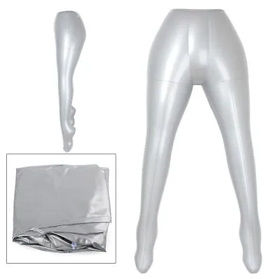 Fashion PVC Inflatable Female Mannequin Dummy Torso Legs Model Silver • £12.70