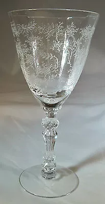 FOSTORIA GLASS CO. CHINTZ CRYSTAL 4-1/2 OUNCE CLARET Or WINE GOBLET! • $42.50